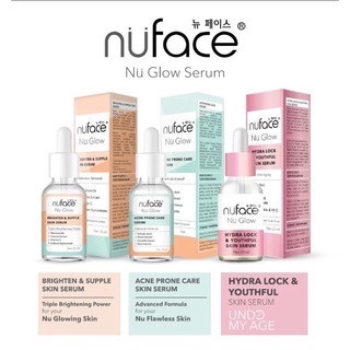 ✦SINAR✦ Nuface Nu Glow Face Serum 20ml | Acne Serum - Brightening Serum - Peeling Serum - Vitamin C Serum - Hydra Lock Serum