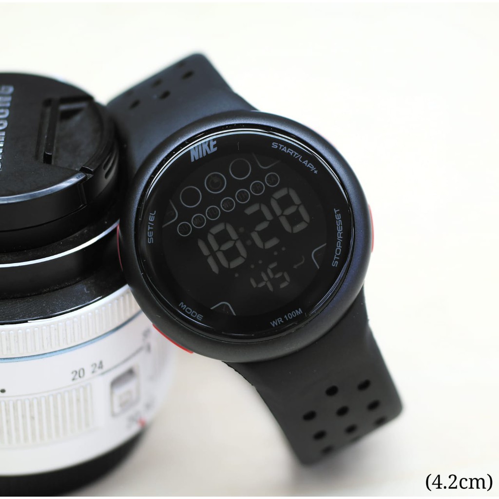 Jam Tangan Pria Nike Rubber Bulat Digital Diameter 4 2 Cm Ada 6 Warna Shopee Indonesia