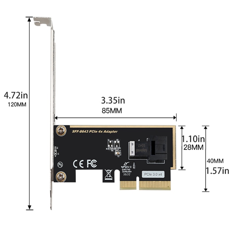 Btsg Pci-e Converter SFF-8643 Kartu Ekspanding 3.0 x8 x4 Ke 2 SSD Adapter Ekspanding