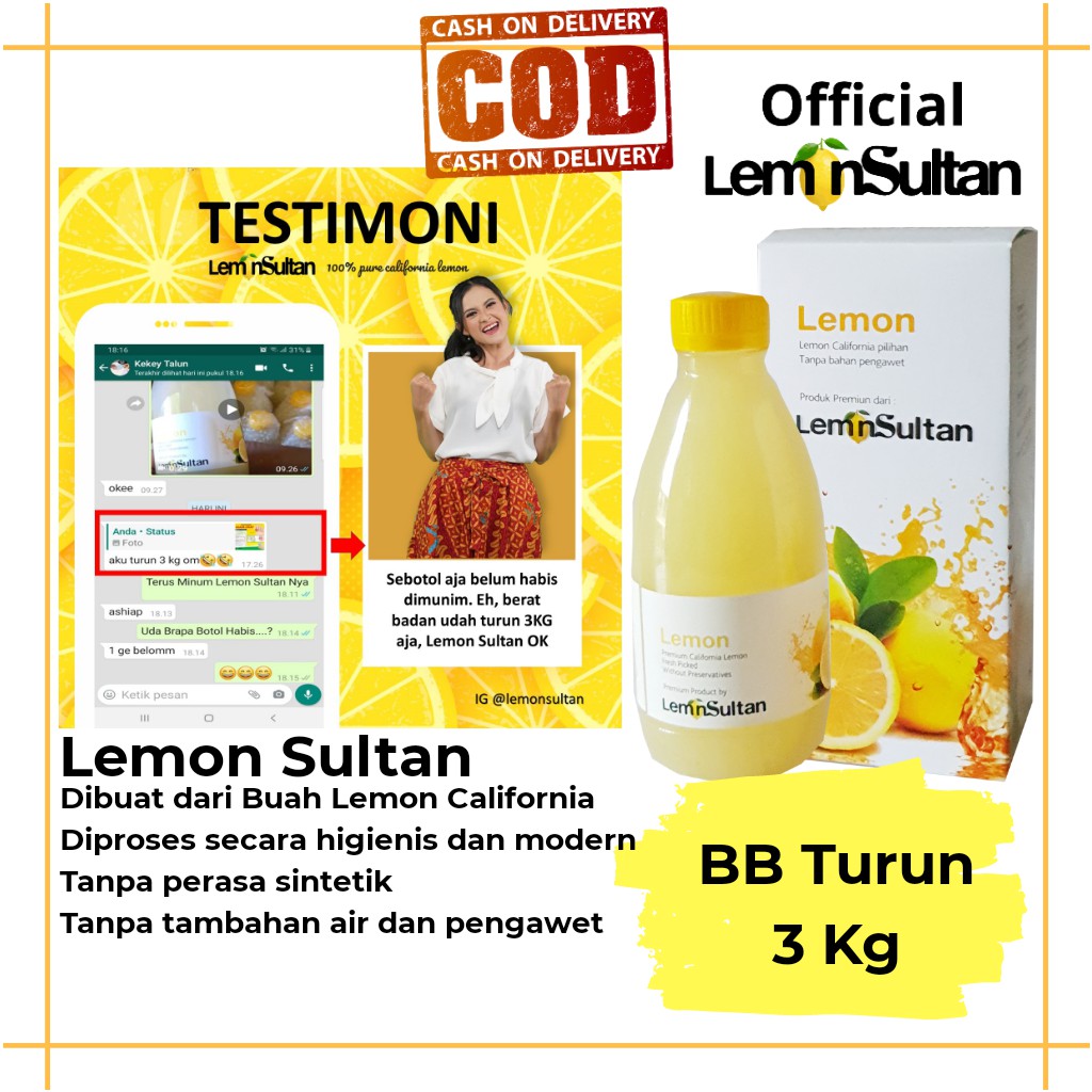 

LEMON SULTAN SARI LEMON DIET ASLI MURNI PREMIUM BPOM