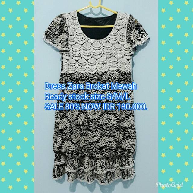 ZARA ORIGINAL ASLI BARU Dress Gaun GARANSI TERMURAH SALE 80% Branded Midi Dress Batik Katun