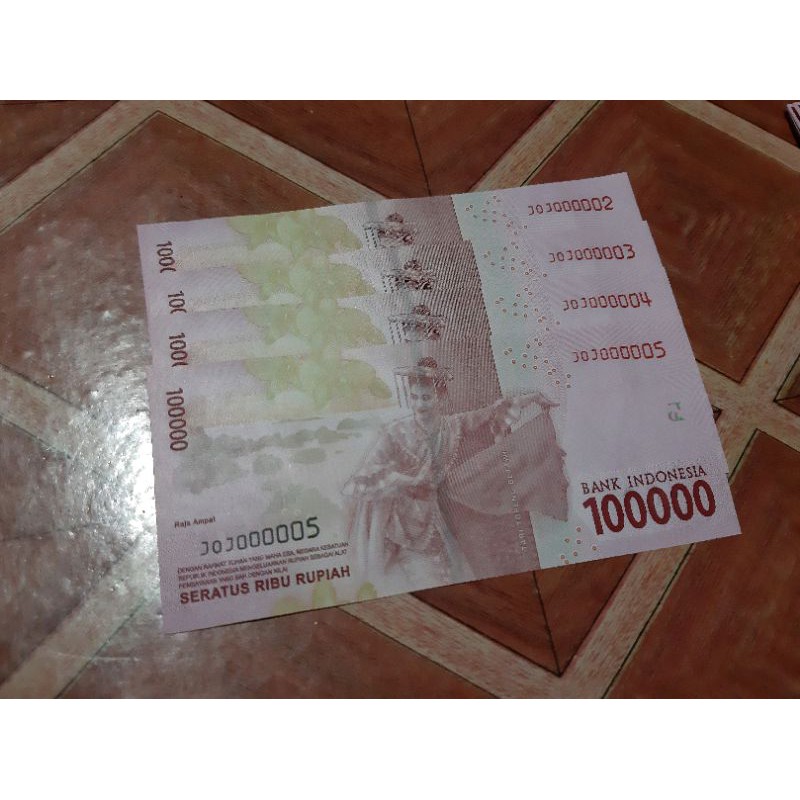 Uang Seri Low Number seri rendah 01 Uang Mahar 02 03 04 05 prefik nama JOJ