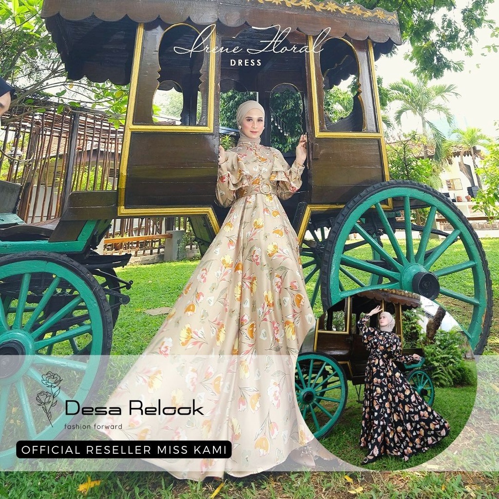 Irene Floral Dress by MK | Miss Kami Hijab | Misskami | Free Belt