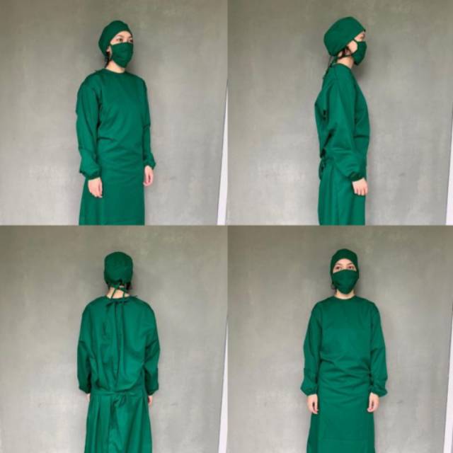 Surgical gown hazmat apd bisa di cuci ulang