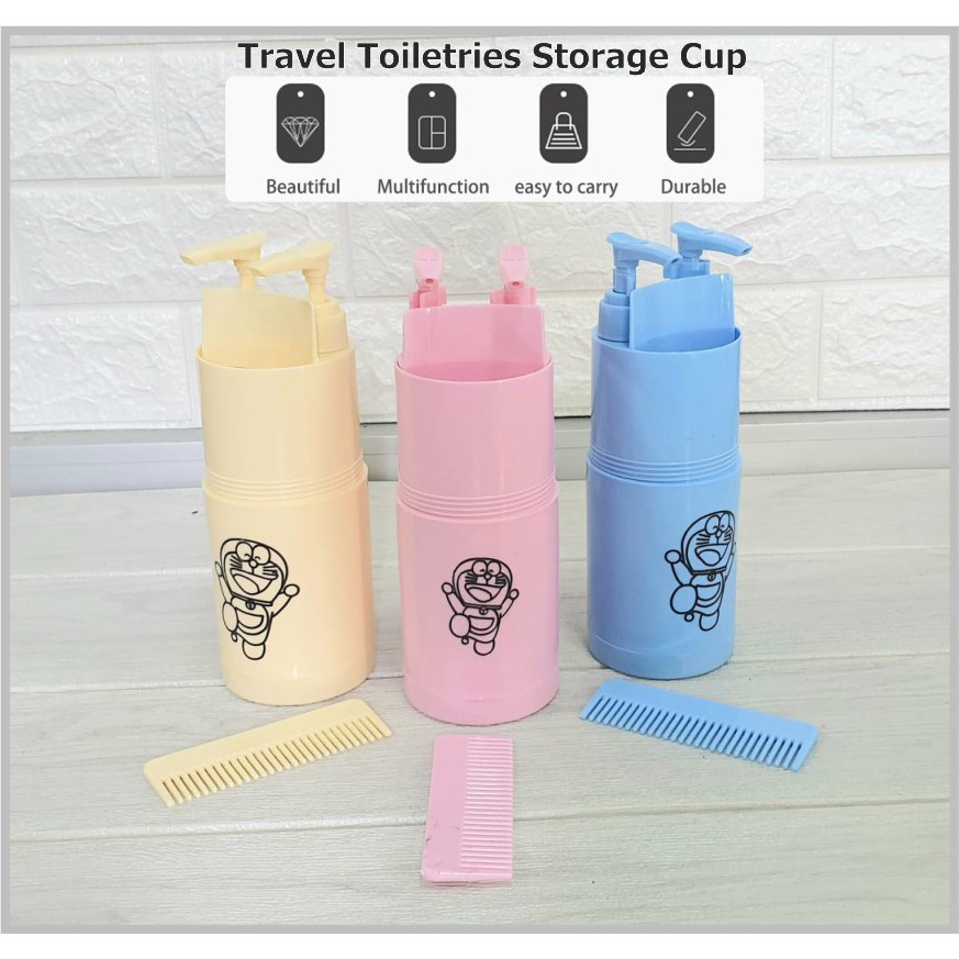 Tempat sabun Travel Toilet Kit Cute 2 Motif Wadah Perlengkapan Alat Mandi travel kit bottle serbaguna