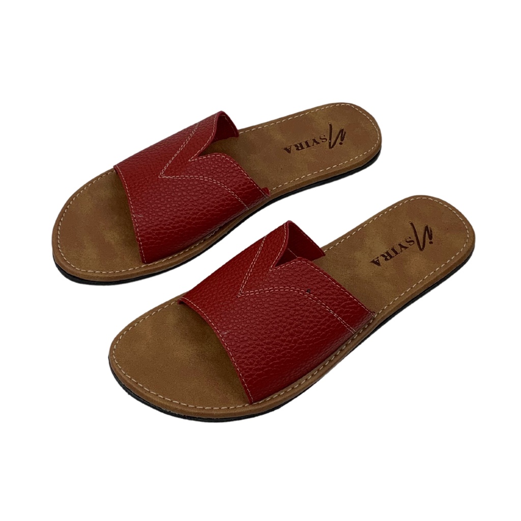 Insyira - Sandal Wanita Delina / Sandal Slop Wanita Non Slip Alas Coklat