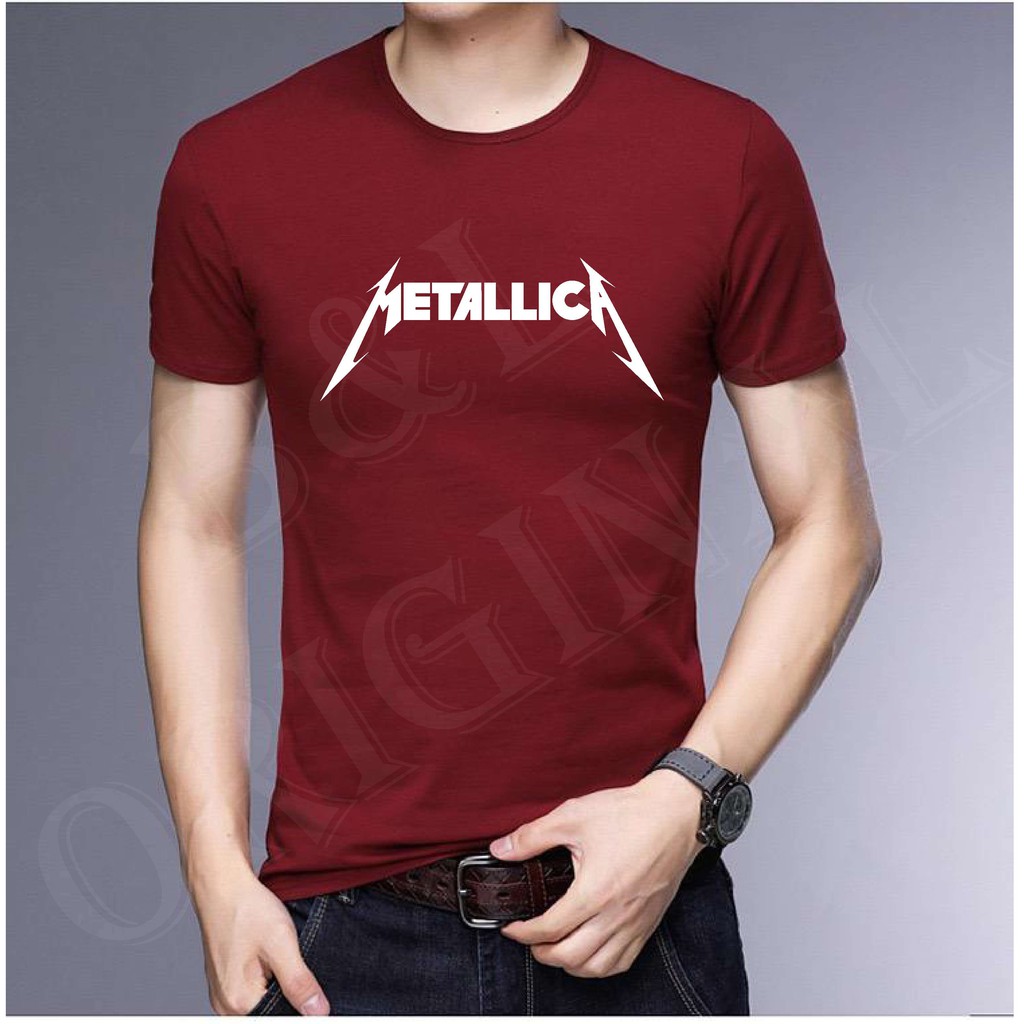 BS//TERLARIS//BAJU KAOS METALICA TANGAN PENDEK PRIA DAN WANITA//GOOD QUALITY