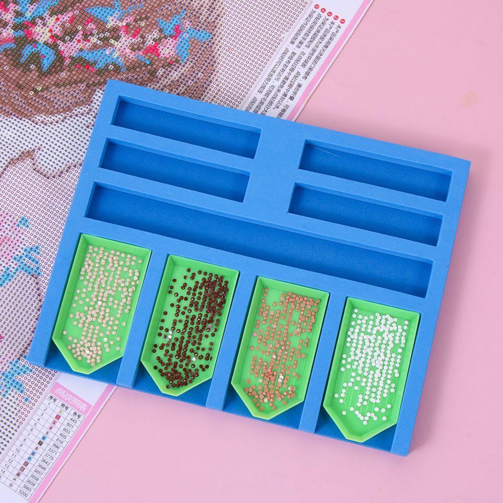 Solighter Diamond Painting Tray Holder DIY Kerajinan Bor Tanah Liat Multi-Boat Holder Diamond Painting Kits