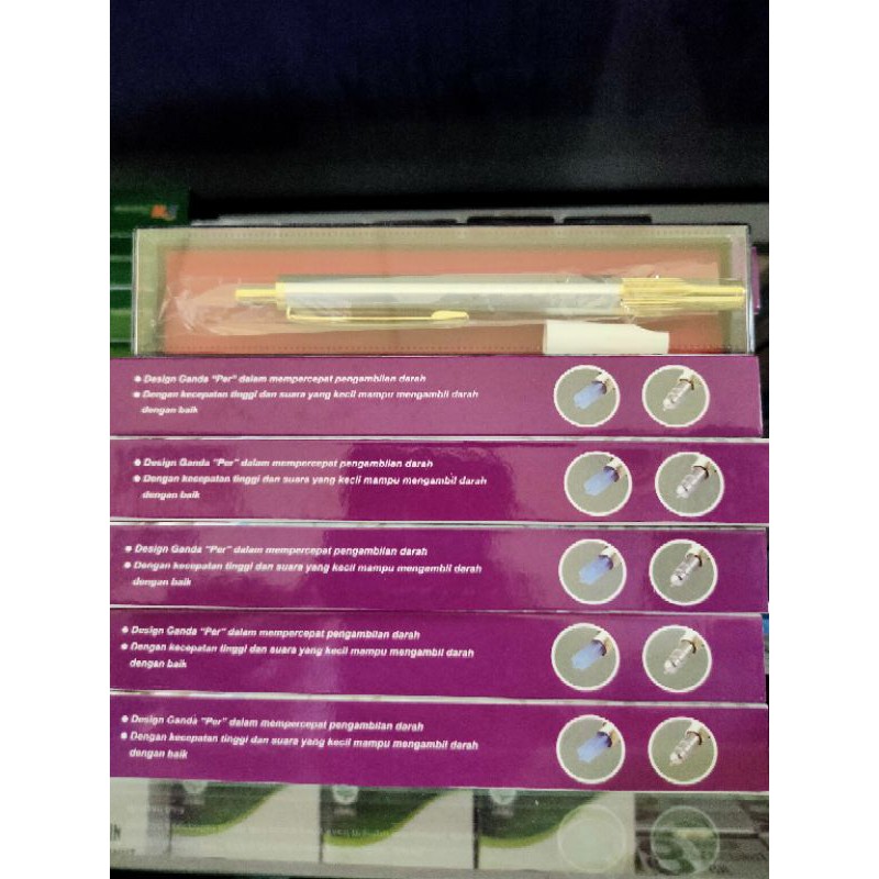 LANCING SAMORA SILVER MODEL-158 SAMORA PEN LANCET BEKAM STAINLESS LANCING DEVICE PEN BEKAM SAMORA