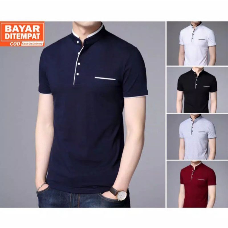 Polo Shirt Sanghai Collar Navy polos Original Distro Bandung