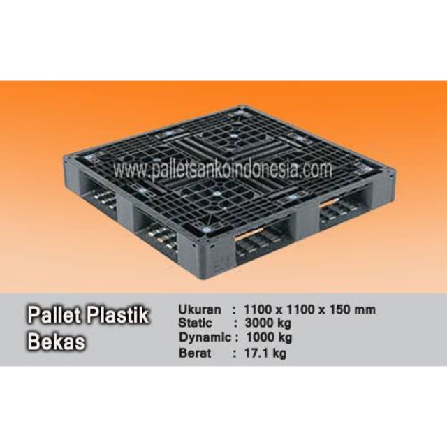 Pallet Plastik Bekas Cargo 110 x 110 x 12 cm
