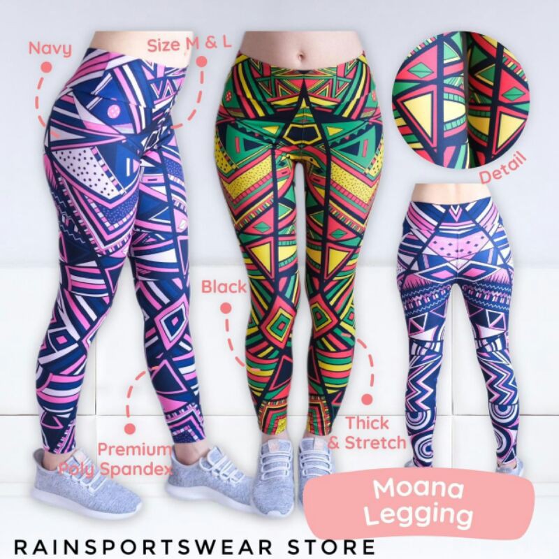 RAINSPORTSWEAR- MOANA LEGGING - BAJU OLAHRAGA WANITA - SENAM AEROBIC ZUMBA YOGA FITNESS BELLYDANCE I