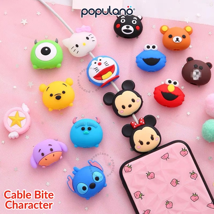 Cable Bite Korean Style Cartoon Cable Bite Cute Cable Protector Cartoons Pelindung Ujung Kabel Charger Handphone Karakter