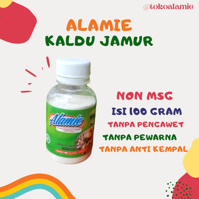 

NEW Kaldu Jamur Alamie Penyedap NON MSG NON PENGAWET NON PEWARNA