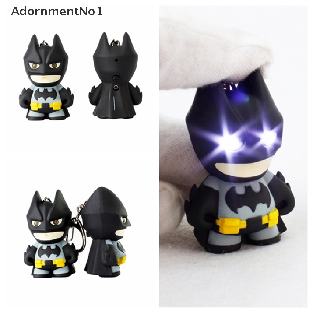 (AdornmentNo1) Gantungan Kunci Bentuk Batman Dengan Lampu Senter Led + Suara