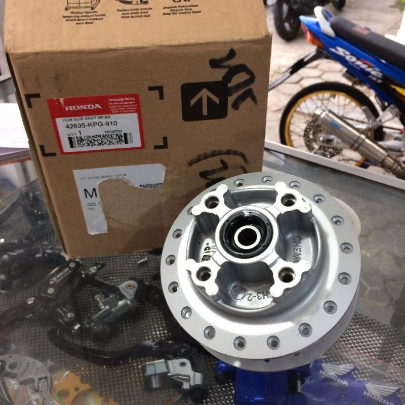 Jual Tromol Belakang Supra X 125 DD Double Disc Original Honda Ori AHM