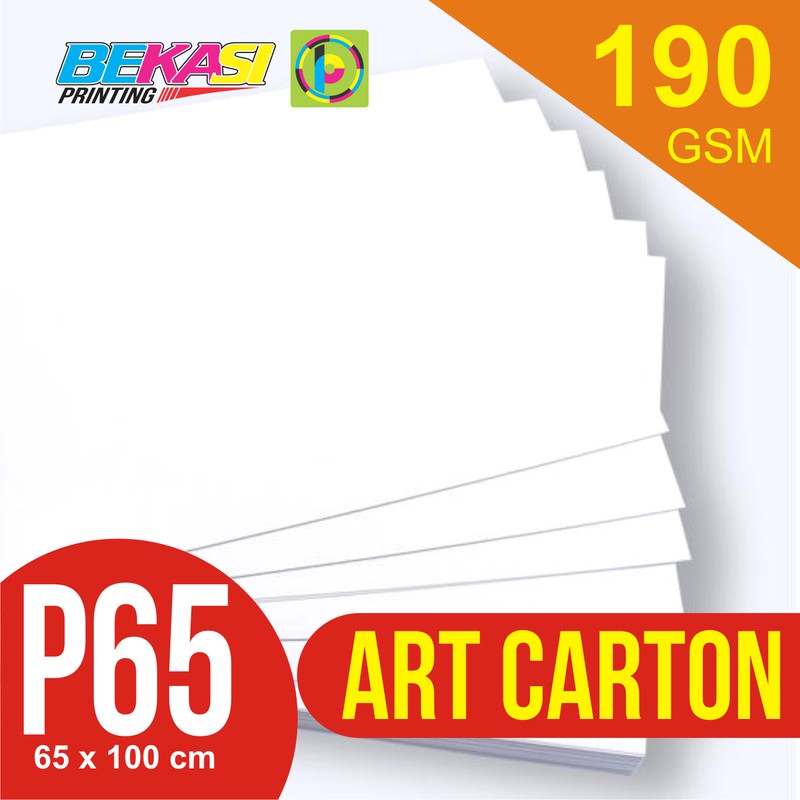 

Kertas Art Carton Karton 190 GSM 65 x 100 cm | 1 PACK ISI 10 LEMBAR PLANO