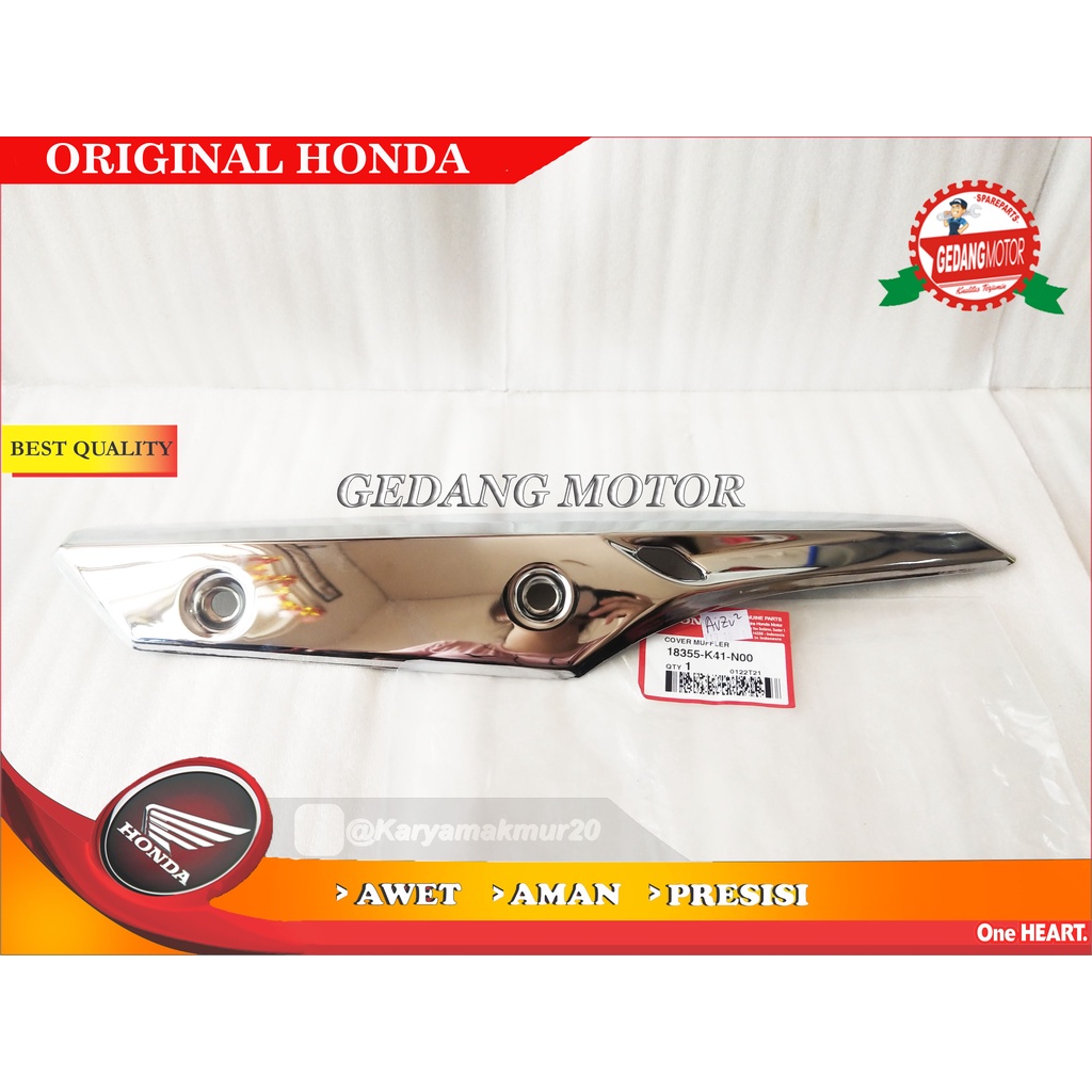 TUTUP PELINDUNG KNALPOT NEW SUPRA X 125 FI BESI ORI AHM