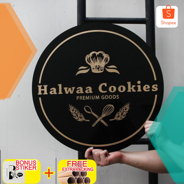 

CUSTOM LOGO SIGNAGE ACRYLIC 50CM / BISA CUSTOM LOGO SIGN Keren