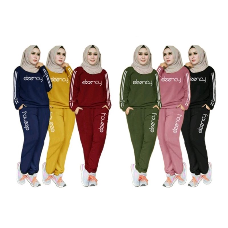 Setelan baju olahraga wanita baju senam joging set wanita