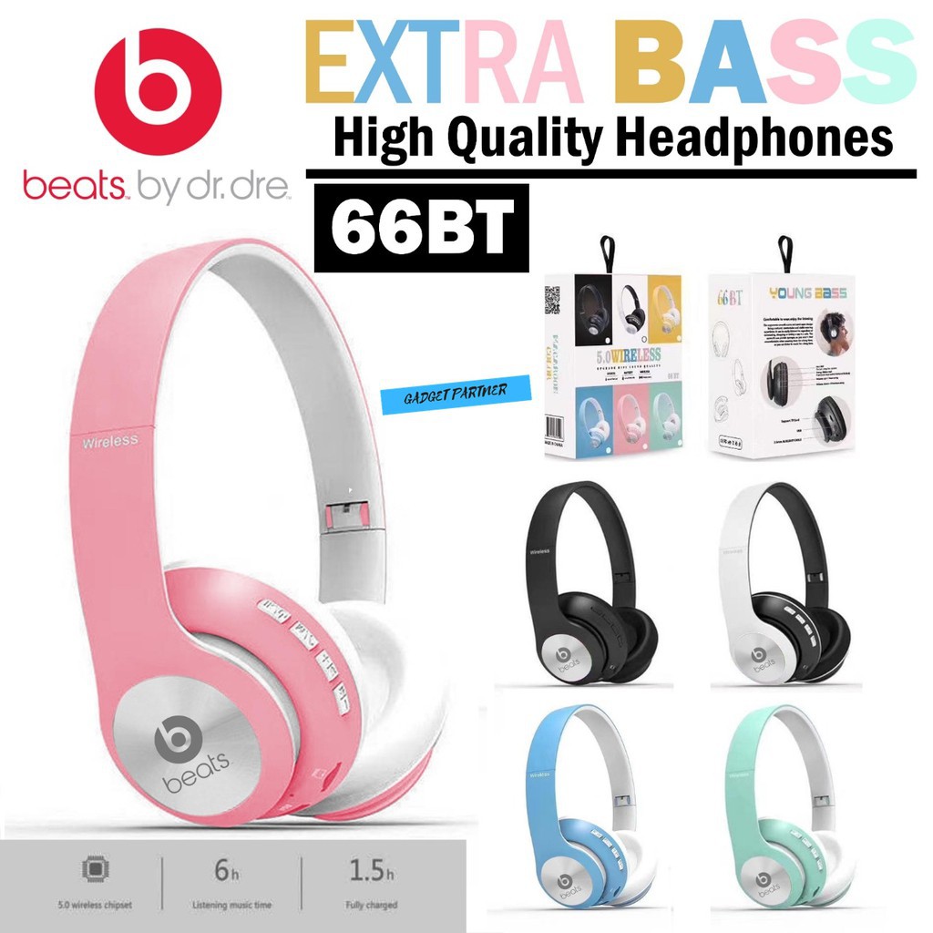 NEW HEADSET BLUETOOTH Hs 66bt HEADPHONE COMFORT AND FASHION SUPPORT TF CARD DAN MICROSD