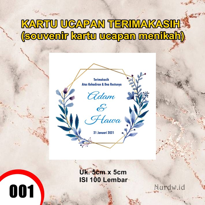 Kartu ucapan souvenir kartu ucapan menikah KARTU UCAPAN WEDDING SOUVENIR