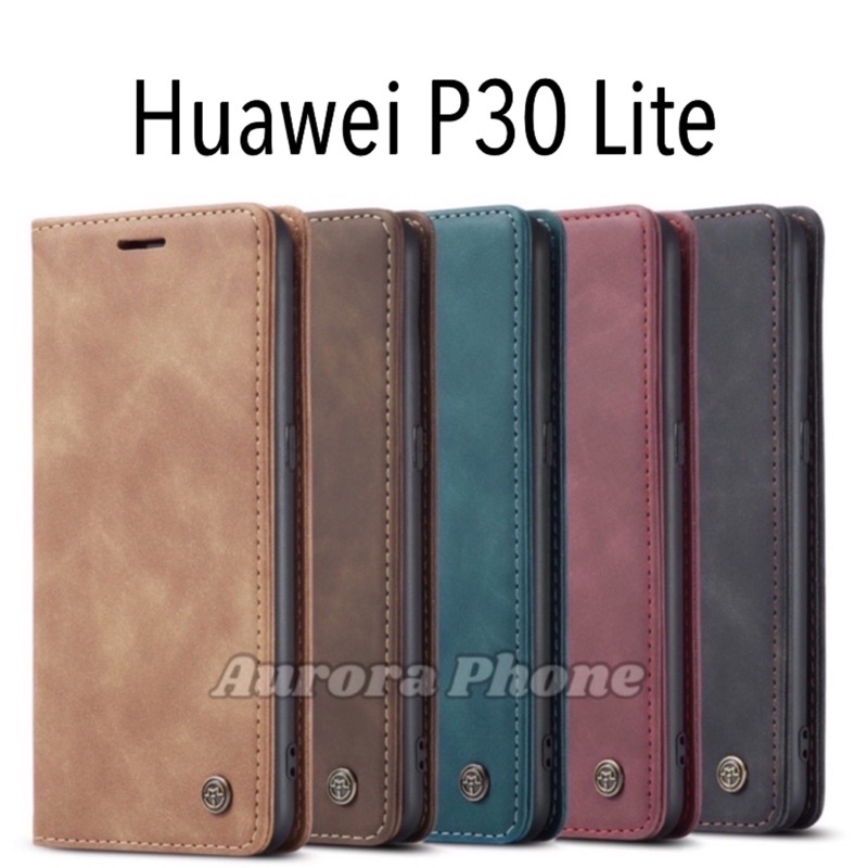 Flip Case Huawei P30 Lite Caseme Original Leather Case Caseme Huawei P30 Lite Flip Cover Caseme