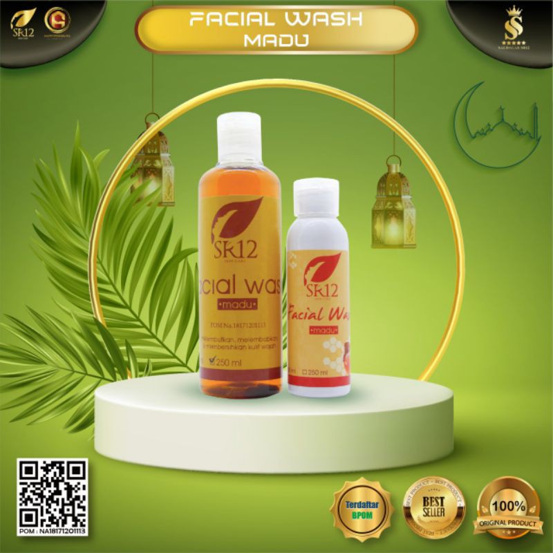 FACIAL WASH HONEY SR12 / SABUN CAIR UNTUK KULIT KERING &amp; SENSITIF / SABUN MADU MENYEGARKAN KULIT