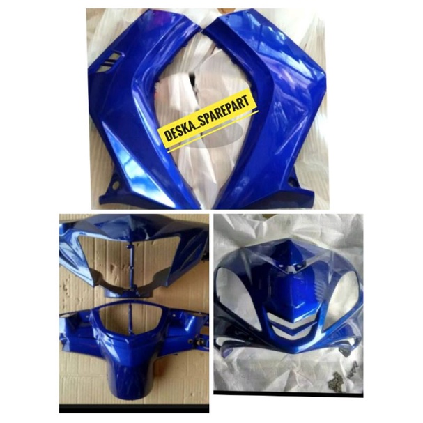 paketan body sayap dasi dan batok kepala Jupiter MX old lama biru