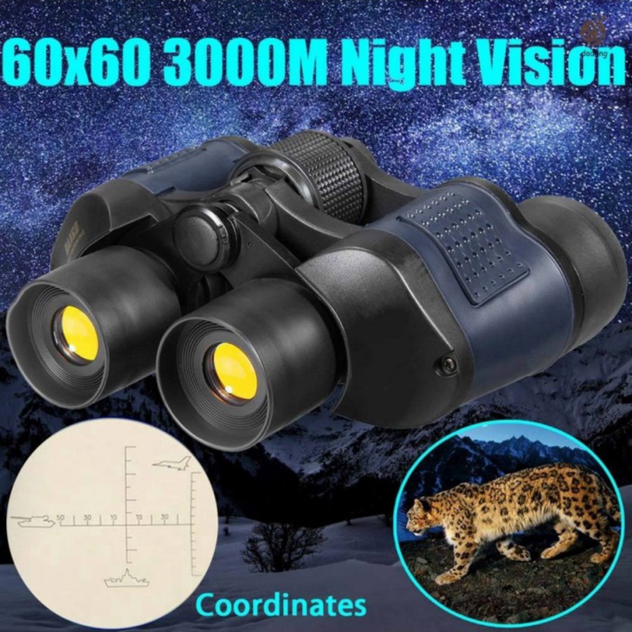 【Ready stock 】10000M Teropong Jarak Jauh Binocular Binocular Outdoor Magnification Original Portable 60x60 Night Vision Berburu