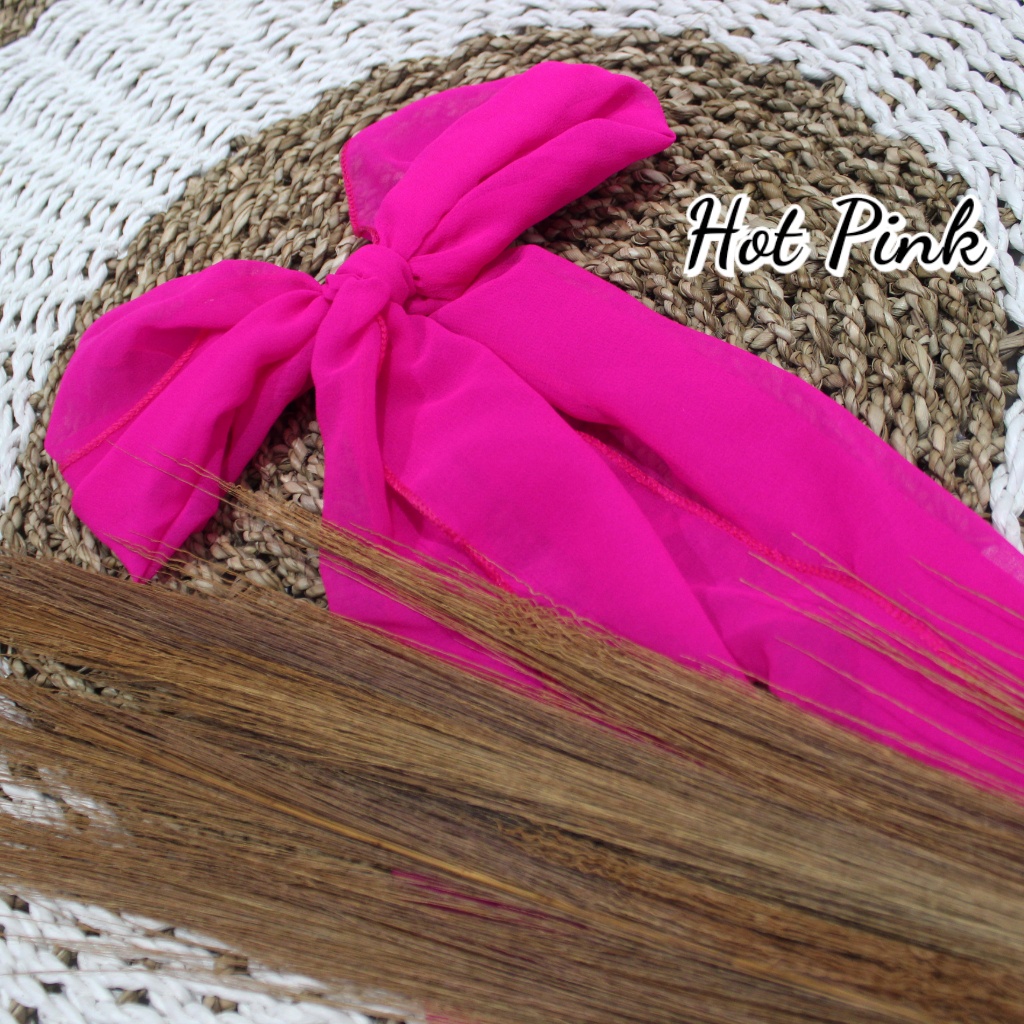 Selendang Anak Sifon Hycon / Selendang Tari Anak / Senteng Anak-Hot Pink (CREP)