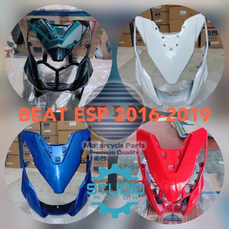 Cover Panel Tameng Dada Depan Honda Beat New ESP Eco Beat Street K81 Hitam Putih Biru Merah 2016 2017 2018 2019 Merek WIN