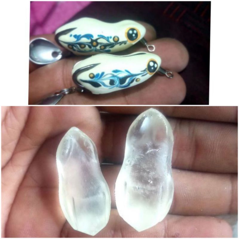 molding/ cetakan soft frog hook 1 dan 1/0 3.6cm dan 3.8cm