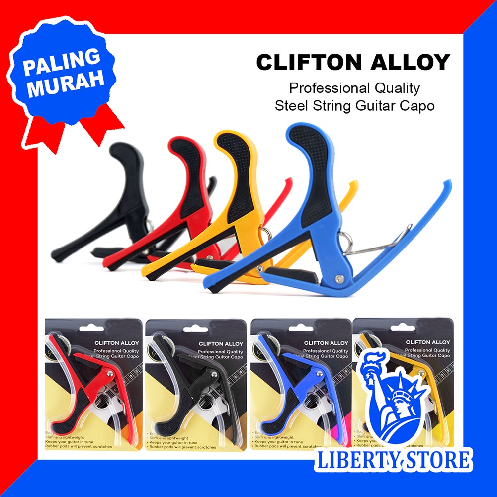 Alat Penjepit Senar Gitar Capo Clifton Alloy Plastik