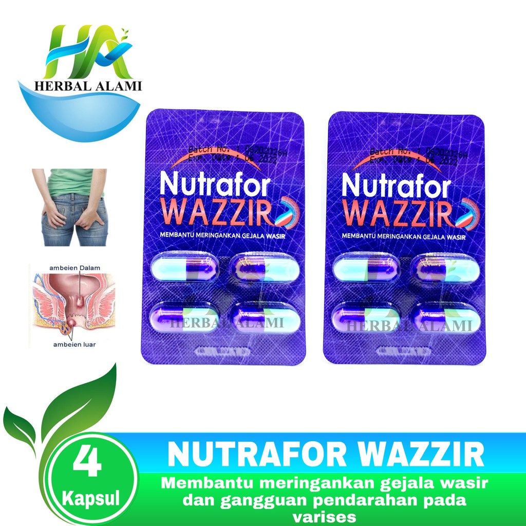 Nutrafor Wazzir - Mengatasi Gejala Wasir