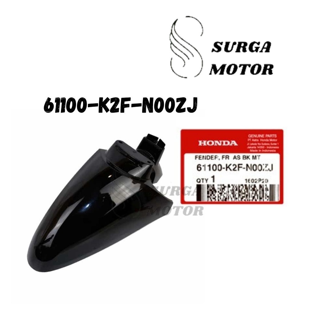 Fender Slebor Spakbor Depan Front FR Scoopy Prestige 2021 eSP K2F Black Hitam Doff Dof Dop Matte Ori