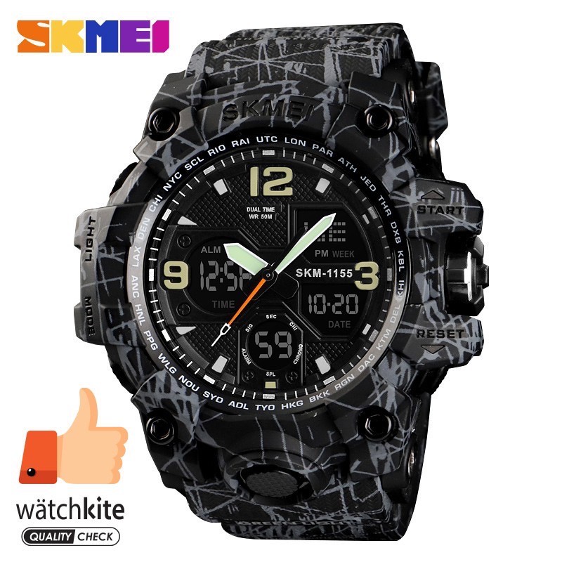 SKMEI 1155B Jam Tangan Pria Analog Digital Anti Air MGOS