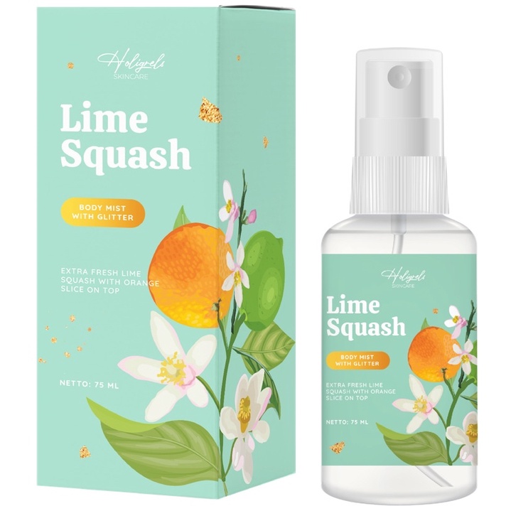 [+1GIFT] READY!! Holigrels body mist parfume VANILLA ECLAIR POPCORN HOLIGREL KALA BODYMIST-Lime Squash