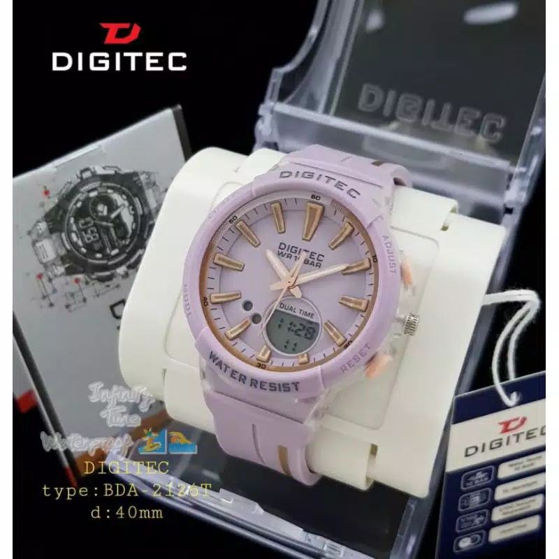 JAM TANGAN CEWEK/WANITA KEREN SPORTY DIGITEC 2126 ORIGINAL WATER RESIST