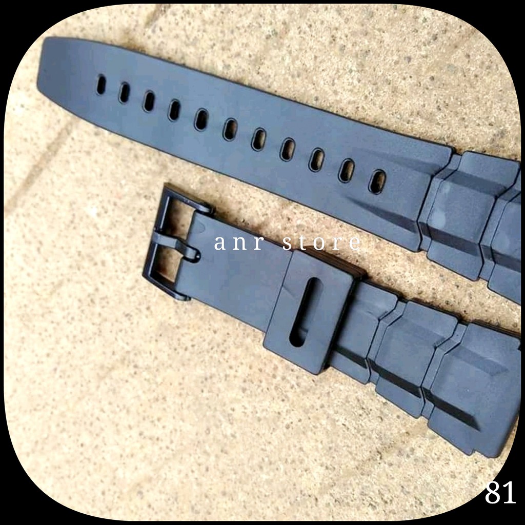 Tali Jam Tangan Casio W-740 W740 W 740 Rubber Strap Tali Karet