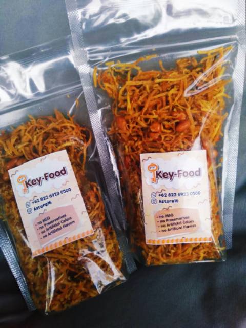 Jual Serundeng Ubi Jalar Enak Gurih Original Key Food Shopee Indonesia