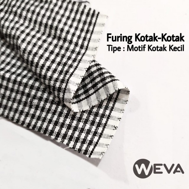 Bahan Kain Dalaman Jaket Furing Motif Kotak Kecil
