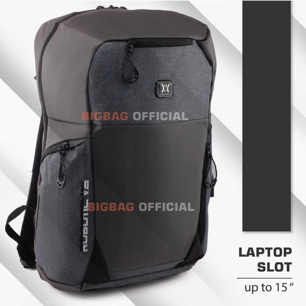 Tas Ransel Pria Gear Bag 13133  - ROBOTIC LV5 - Laptop Backpack + FREE Raincover Promo Diskon Murah