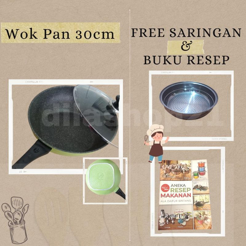 Wok Pan Prima Cook 30cm BISA COD