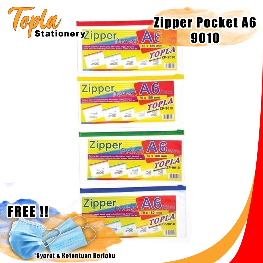 

HARGA DAPAT 3 PCS Plastik Zipper Lock Zipper Pocket A6 ZP-9010 Pouch Kantong Zipper Plastik Giro Tas File Tas Foto Plastik Kantong Dokumen Plastik
