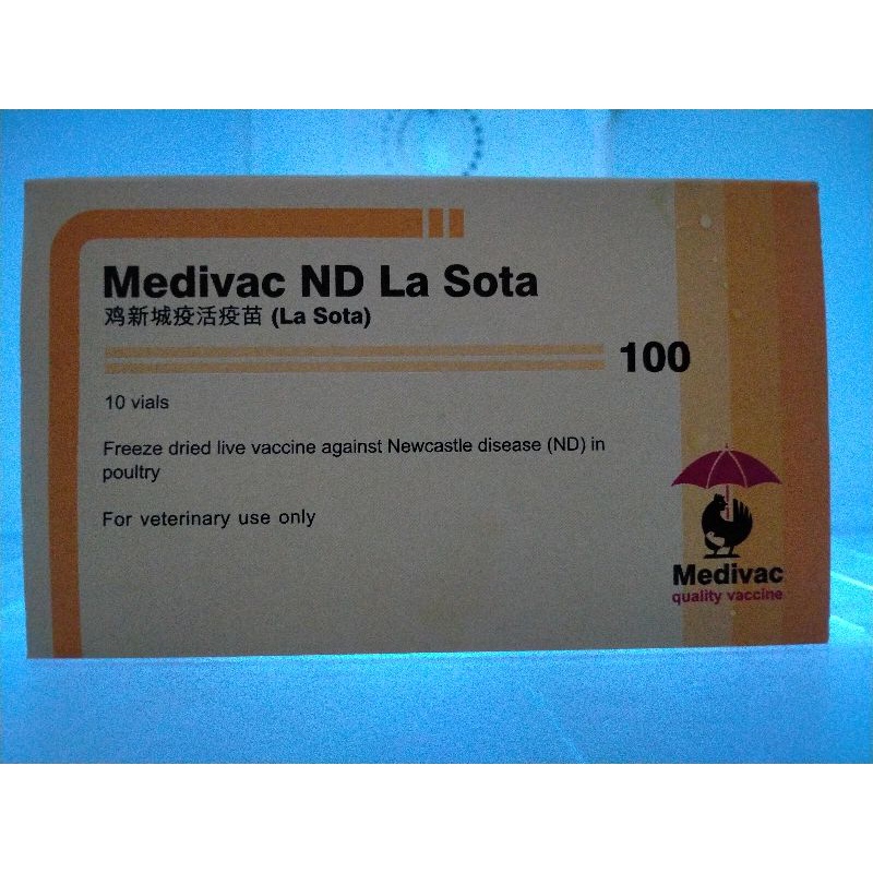 Vaksin Nd Lassota Dosis 100 ekor/Satu pak isi 10