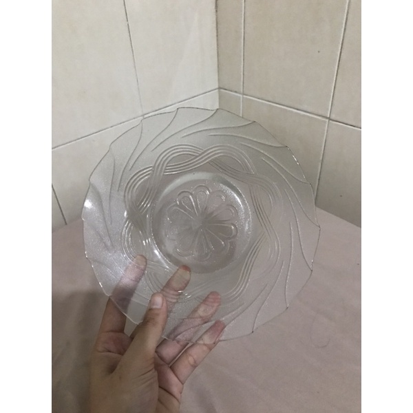 Piring Kaca Bening / Piring Beling / Piring Bening / Piring Makan / Piring Kaca Beling / Piring Besar Beling / Piring Kecil Bening / Piring Kaca Cantik / Piring Makan Kaca