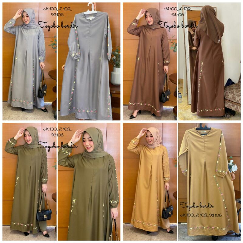 Gamis bordir | Gamis Tuyobo Bordir