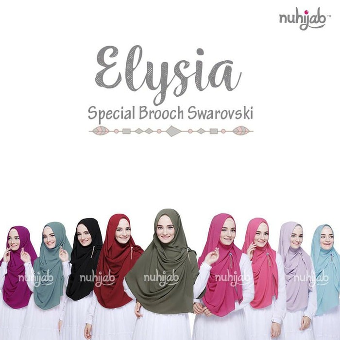 Nuhijab Pashmina Instant Elysia - Jilbab Buble Crep - Jual Kerudung Instan Original