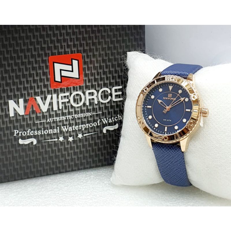 JAM TANGAN WANITA/PRIA NAVIFORCE 5020 ORIGINAL KULIT || DIAMETER 3.9CM ||
